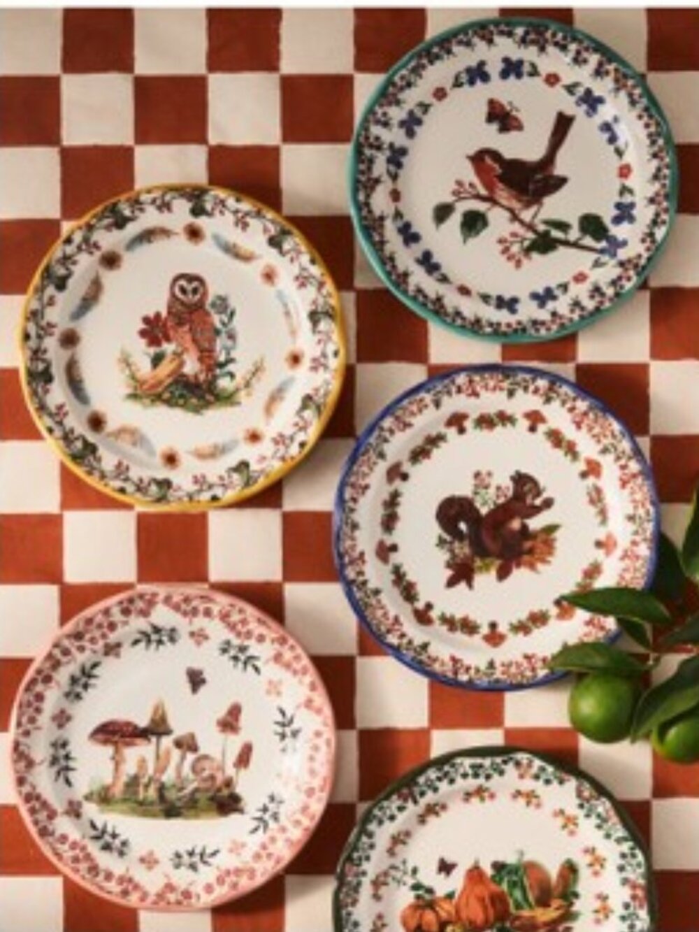 Anthropologie Nathalie Lete Dessert Plate – Woodland Friends - Bird - NEW - Picture 5 of 5